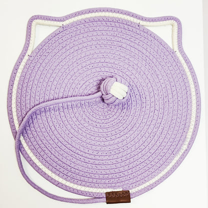 Woven Cat Scratch Mat with Ball Toy